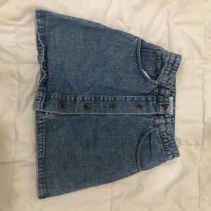 vintage mini denim skirt